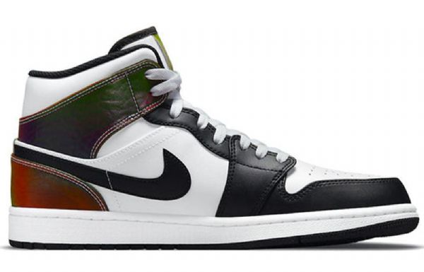 Nike Air Jordan 1 Mid Tops Se Retro Koripallokengät Miehille Musta Valkoinen