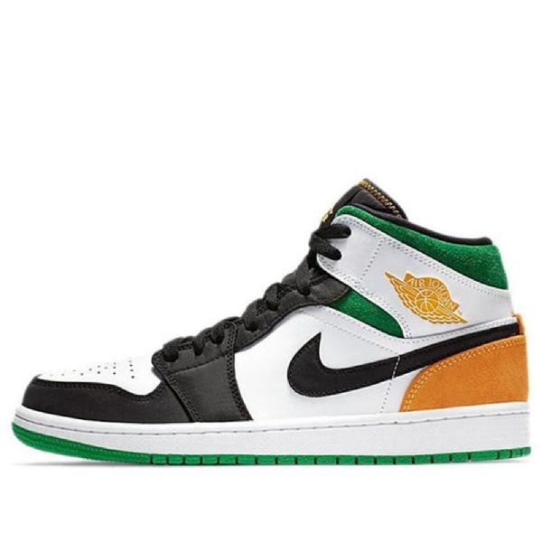 Nike Air Jordan 1 Mid Tops Se Retro Koripallokengät Miehille Musta Valkoinen Ruskea