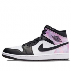 Nike Air Jordan 1 Mid Tops Se Retro Koripallokengät Miehille Musta Violetti