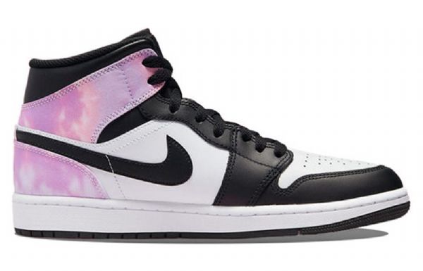 Nike Air Jordan 1 Mid Tops Se Retro Koripallokengät Miehille Musta Violetti
