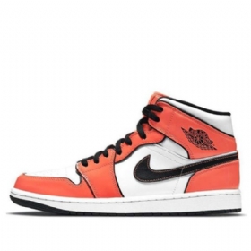 Nike Air Jordan 1 Mid Tops Se Retro Koripallokengät Miehille Oranssi