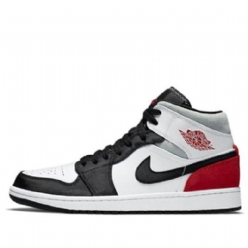 Nike Air Jordan 1 Mid Tops Se Retro Koripallokengät Miehille Punainen Musta