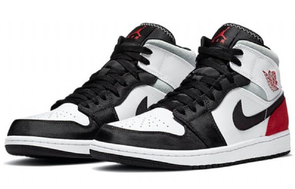 Nike Air Jordan 1 Mid Tops Se Retro Koripallokengät Miehille Punainen Musta