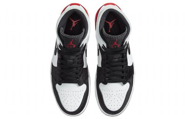 Nike Air Jordan 1 Mid Tops Se Retro Koripallokengät Miehille Punainen Musta