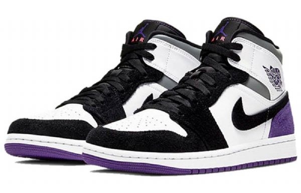 Nike Air Jordan 1 Mid Tops Se Retro Koripallokengät Miehille Purppura