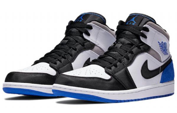 Nike Air Jordan 1 Mid Tops Se Retro Koripallokengät Miehille Royal Sininen Musta