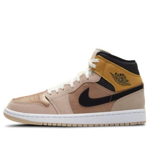 Nike Air Jordan 1 Mid Tops Se Retro Koripallokengät Naisille Beige
