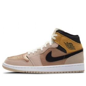 Nike Air Jordan 1 Mid Tops Se Retro Koripallokengät Naisille Beige