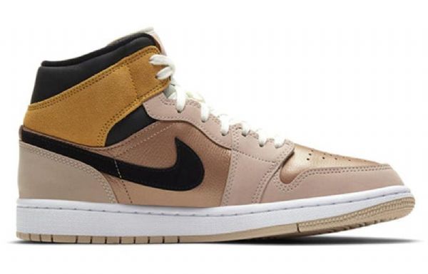 Nike Air Jordan 1 Mid Tops Se Retro Koripallokengät Naisille Beige