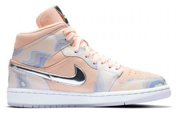 Nike Air Jordan 1 Mid Tops Se Retro Koripallokengät Naisille Coral