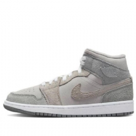 Nike Air Jordan 1 Mid Tops Se Retro Koripallokengät Naisille Harmaa