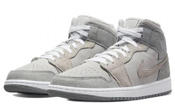 Nike Air Jordan 1 Mid Tops Se Retro Koripallokengät Naisille Harmaa