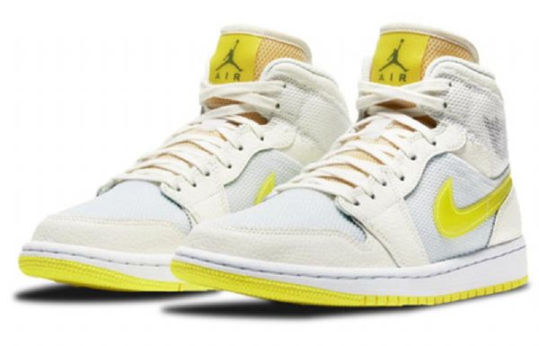 Nike Air Jordan 1 Mid Tops Se Retro Koripallokengät Naisille Keltainen