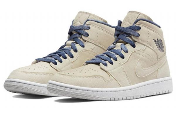 Nike Air Jordan 1 Mid Tops Se Retro Koripallokengät Naisille Khaki