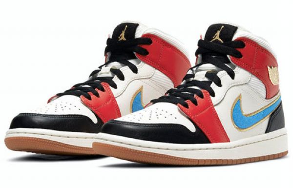 Nike Air Jordan 1 Mid Tops Se Retro Koripallokengät Naisille Monivärinen