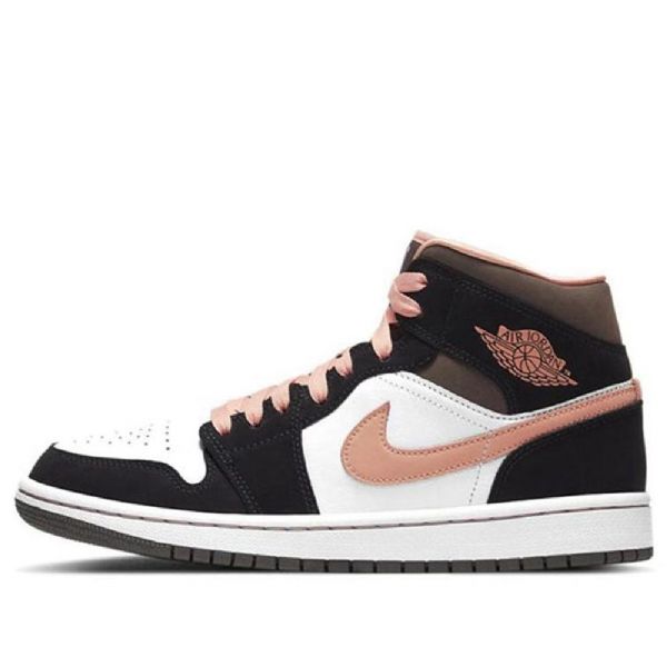 Nike Air Jordan 1 Mid Tops Se Retro Koripallokengät Naisille Musta Coral