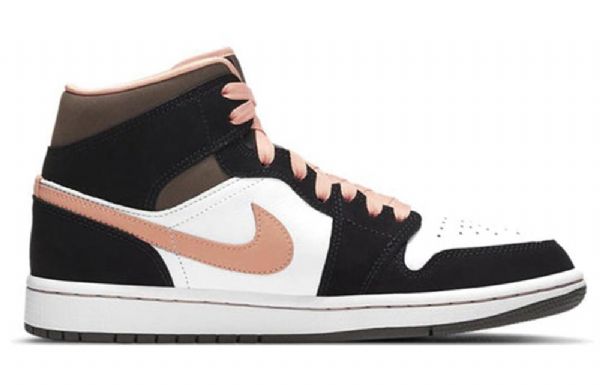 Nike Air Jordan 1 Mid Tops Se Retro Koripallokengät Naisille Musta Coral