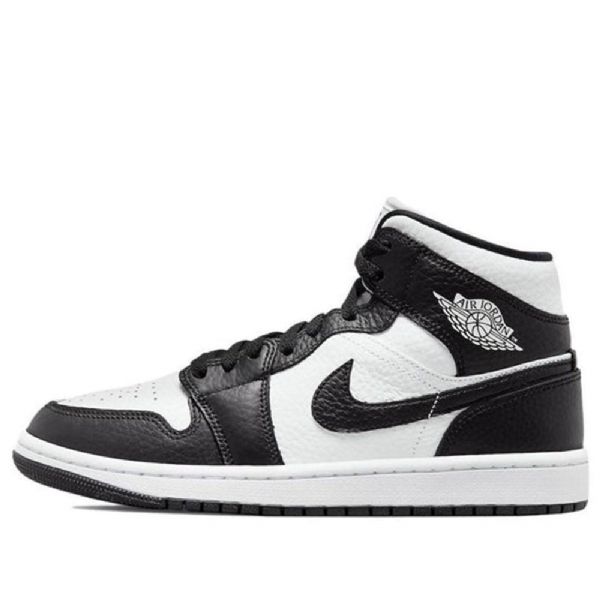 Nike Air Jordan 1 Mid Tops Se Retro Koripallokengät Naisille Musta Valkoinen