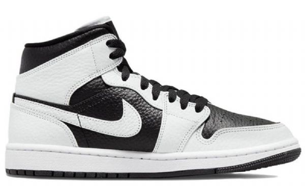 Nike Air Jordan 1 Mid Tops Se Retro Koripallokengät Naisille Musta Valkoinen
