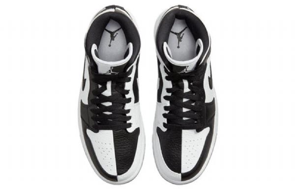 Nike Air Jordan 1 Mid Tops Se Retro Koripallokengät Naisille Musta Valkoinen