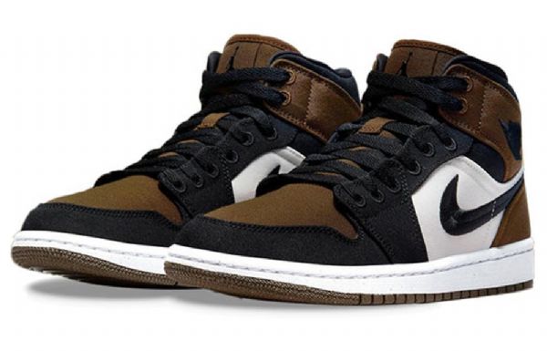 Nike Air Jordan 1 Mid Tops Se Retro Koripallokengät Naisille Oliivinvihreä