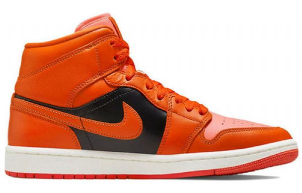 Nike Air Jordan 1 Mid Tops Se Retro Koripallokengät Naisille Oranssi