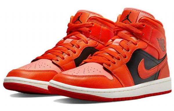 Nike Air Jordan 1 Mid Tops Se Retro Koripallokengät Naisille Oranssi