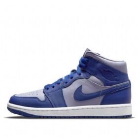 Nike Air Jordan 1 Mid Tops Se Retro Koripallokengät Naisille Purppura Deep Royal Sininen