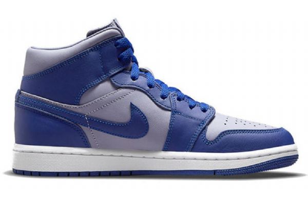 Nike Air Jordan 1 Mid Tops Se Retro Koripallokengät Naisille Purppura Deep Royal Sininen