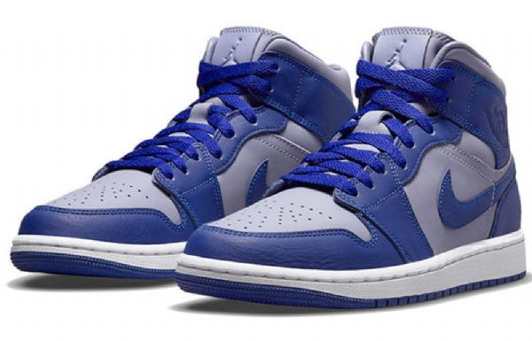 Nike Air Jordan 1 Mid Tops Se Retro Koripallokengät Naisille Purppura Deep Royal Sininen