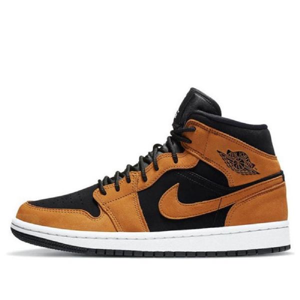 Nike Air Jordan 1 Mid Tops Se Retro Koripallokengät Naisille Ruskea Valkoinen