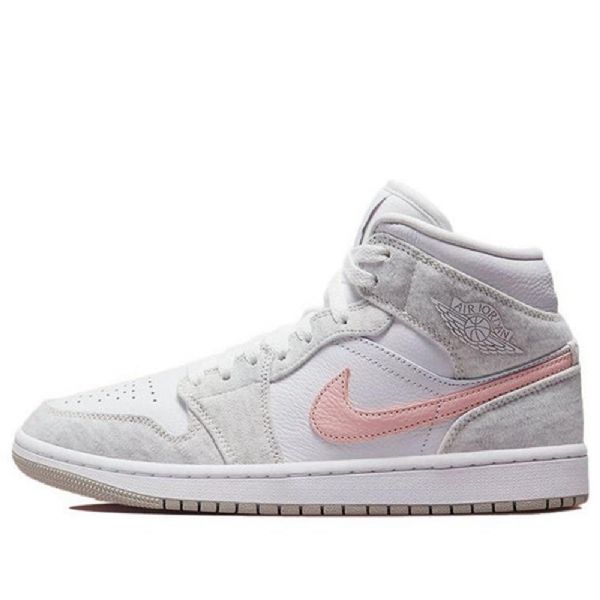 Nike Air Jordan 1 Mid Tops Se Retro Koripallokengät Naisille Vaaleanharmaa
