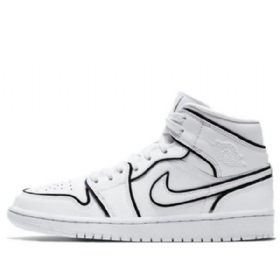 Nike Air Jordan 1 Mid Tops Se Retro Koripallokengät Naisille Valkoinen