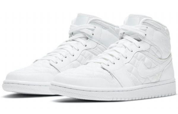 Nike Air Jordan 1 Mid Tops Se Retro Koripallokengät Naisille Valkoinen