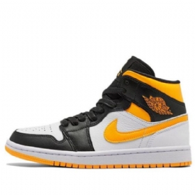Nike Air Jordan 1 Mid Tops Se Retro Koripallokengät Naisille Valkoinen Oranssi