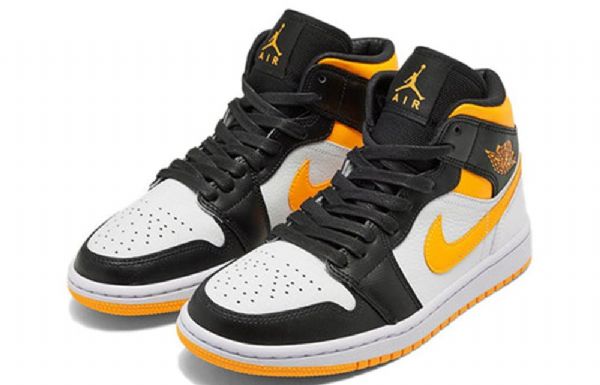 Nike Air Jordan 1 Mid Tops Se Retro Koripallokengät Naisille Valkoinen Oranssi