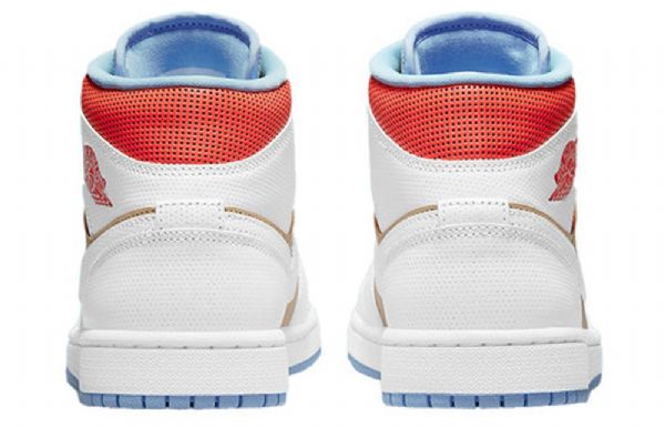 Nike Air Jordan 1 Mid Tops Se Retro Koripallokengät Naisille Valkoinen Ruskea