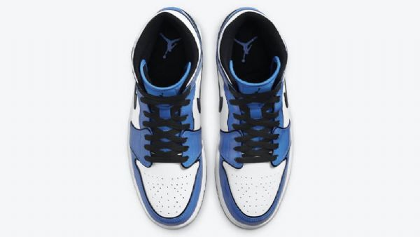 Nike Air Jordan 1 Mid Tops Se Signal Kengät Miehille Sininen