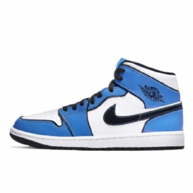 Nike Air Jordan 1 Mid Tops Se Signal Kengät Naisille Siniset