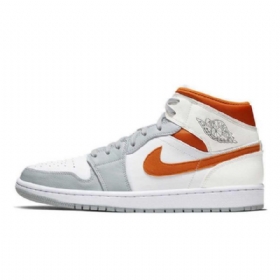 Nike Air Jordan 1 Mid Tops Se Starfish Kengät Miehille Valkooranssi