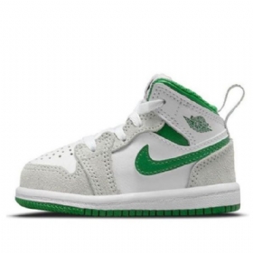 Nike Air Jordan 1 Mid Tops Se Td Kengät Lapsille Harmaa Vihreä