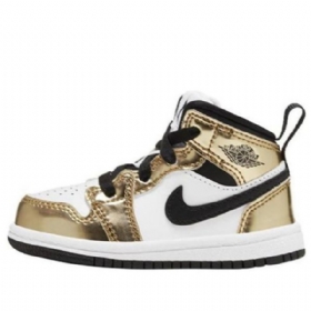 Nike Air Jordan 1 Mid Tops Se Td Kengät Lapsille Kultaa