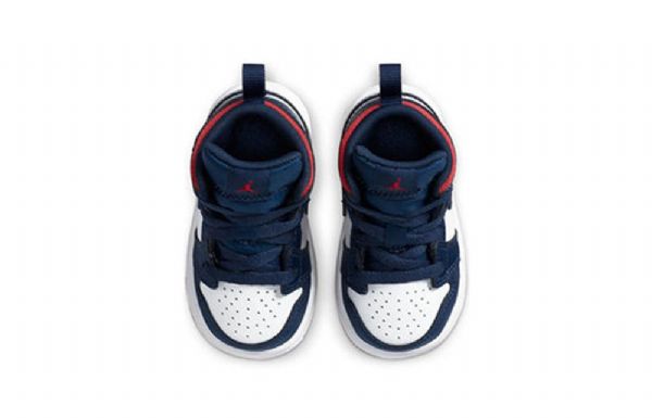 Nike Air Jordan 1 Mid Tops Se Td Kengät Lapsille Laivastonvalkoinen