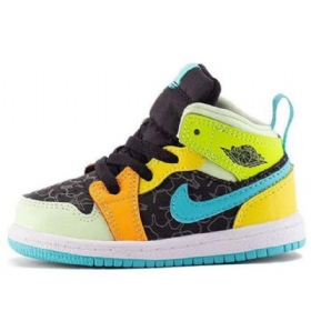 Nike Air Jordan 1 Mid Tops Se Td Kengät Lapsille Monivärinen
