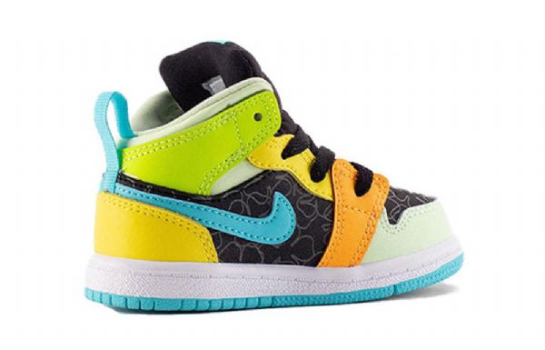 Nike Air Jordan 1 Mid Tops Se Td Kengät Lapsille Monivärinen