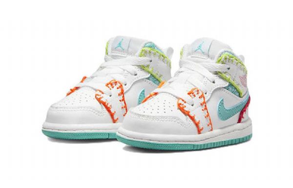 Nike Air Jordan 1 Mid Tops Se Td Kengät Lapsille Monivärinen