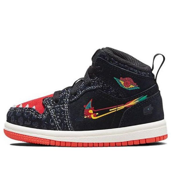 Nike Air Jordan 1 Mid Tops Se Td Kengät Lapsille Musta