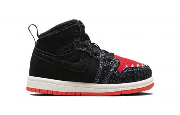Nike Air Jordan 1 Mid Tops Se Td Kengät Lapsille Musta