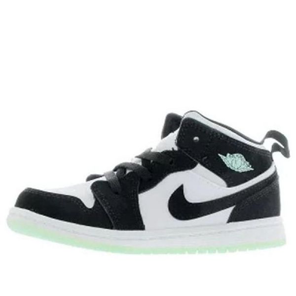 Nike Air Jordan 1 Mid Tops Se Td Kengät Lapsille Musta Vihreä Punainen