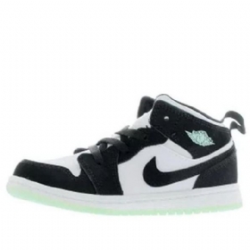 Nike Air Jordan 1 Mid Tops Se Td Kengät Lapsille Musta Vihreä Punainen